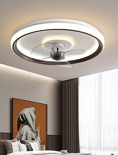  neuer moderner minimalistischer Deckenventilator mit intelligentem, leisem Licht &perfekt für Schlafzimmer, Wohnzimmer &Essbereiche