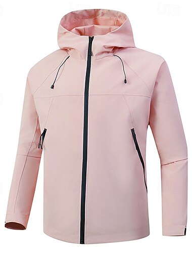  Damen Windjacke Wanderjacke Regenmantel Außen Wasserdicht Winddicht Wanderoutfits Wanderbekleidung Frühling Herbst Oberteil Camping / Wandern / Höhlenforschung Laufen Weiß Rosa Rot