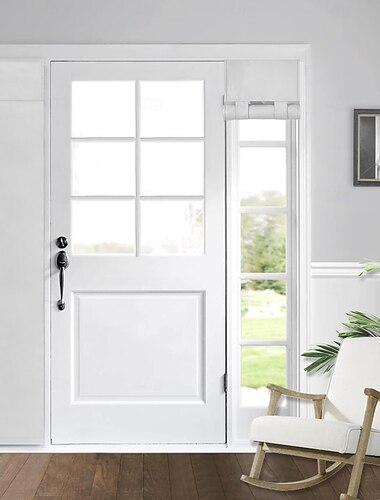  Seitentürvorhänge für Türfenster Raumverdunkelnde einfarbige Türfensterabdeckung für Glas Tür Vordertür Seitenlichtvorhang mit Bindung 1 Paneel