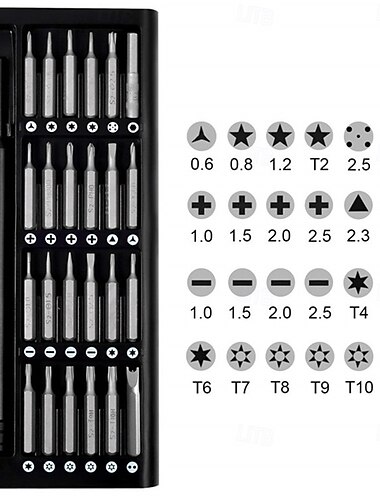  25-in-1-Multifunktions-Schraubendreher-Set, Box, abnehmbarer magnetischer Schraubendreher-Bit, tragbares Werkzeug für die Reparatur von Smart-Home-Computern und Telefonen