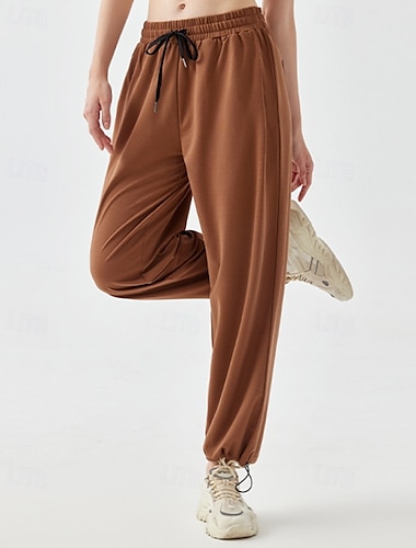  Damen Laufhosen Spitze Tasche Hohe Taille Leicht Unterteile Sport & Outdoor Fitnessstudio Trainieren Baumwolle Atmungsaktiv Schnelltrocknend Feuchtigkeitsableitend Yoga Pilates Laufen Normale Passform