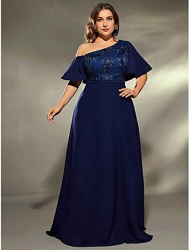  A-Linie Abendkleid Elegant Kleid Formell Hochzeit Bodenlang Kurzarm Ein-Schulter Satin mit Falten 2025