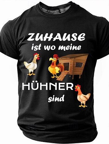  Herren Grafik T-Shirt Zuhause ist wo meine Hühner sind - Lustiges Hobby  Lebensstil Zitat T-Shirt für Hühnerliebhaber.