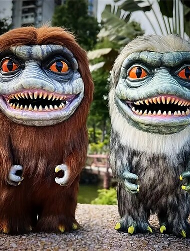 ユニークなエイリアン モンスターのぬいぐるみ小道具 - ハロウィーンや家の装飾に最適な手作りの宇宙生物のコレクション、柔らかい樹脂と生地、ファンタジー愛好家への理想的なギフト!