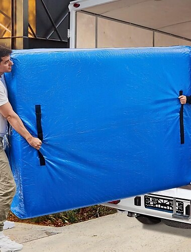  Matratzentaschen für den Umzug, Matratzenschoner, wasserdichter Matratzenbezug, Queen-Size-Aufbewahrungstaschen mit 8 robusten Griffen und Reißverschluss für das Bett, extra dick, groß,