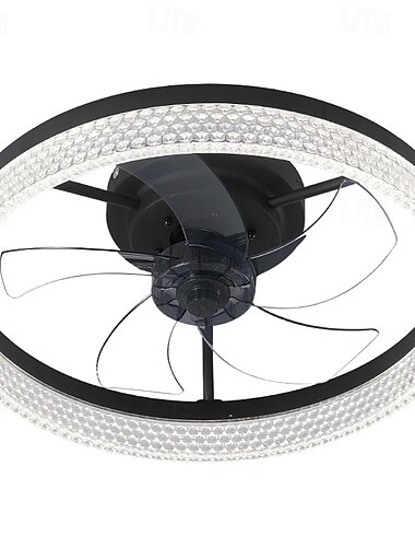  takfläkt med ljus, lågprofilfläkt, infälld takfläkt, dimbar LED, app &fjärrkontroll, tyst likströmsmotor, för sovrum, vardagsrum