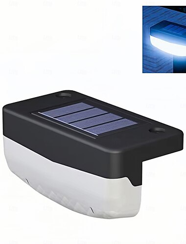  RGB-LED-Solar-Terrassenleuchte für den Außenbereich, wasserdicht, für Garten, Stufenlampe, Terrassentreppe, Geländer, Hofzaun, Deko-Beleuchtung, kalt/warmweiß, 1 Stück