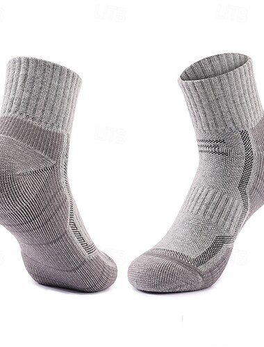  1 Paar Herren Damen Merino Wollsocken Wandersocken Sportsocken Thermo Warm Atmungsaktiv Anti Blasen Dick Outdoor Quarter Crew Patchwork Merinowolle Schwarz Königsblau Braun für Ski/Snowboard