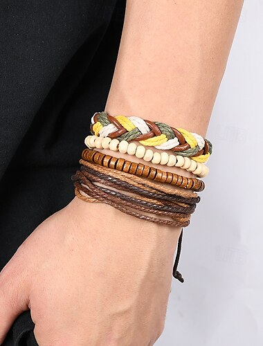  Per donna Bracciale Loom Tropicale Prezioso Elegante Plastica Gioielli braccialetto Giallo Per Feste