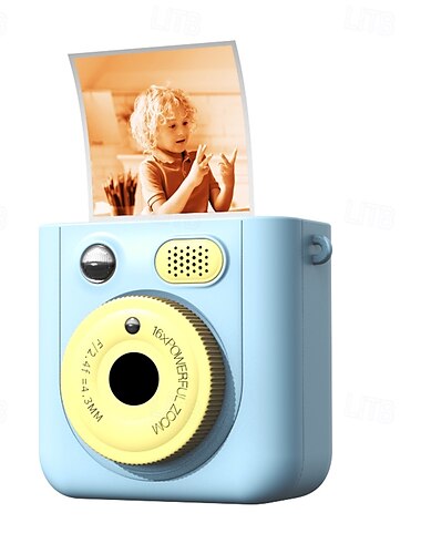  Digitale Kinderkamera für Fotografie, Minidrucker, tragbare Thermo-Sofortdruck-Fotokamera für Kinder, 2,4 Zoll, HD-Video, Spielzeug, Geschenke