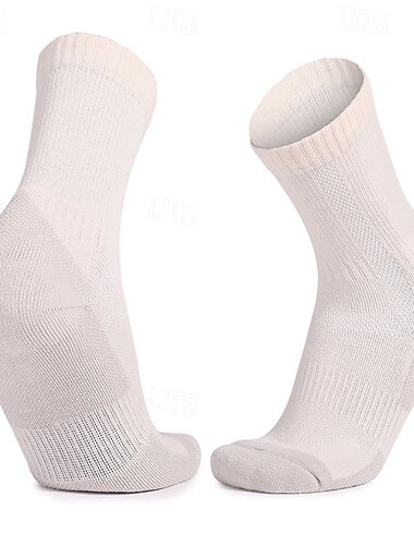  1 Paar Damen Socken aus Merinowolle laufsocken Thermowarm Atmungsaktiv Anti Blister Dicht Außen Viertelbesatzung Patchwork Merino Wolle Schwarz Weiß Königsblau für Ski / Snowboard Laufen Camping