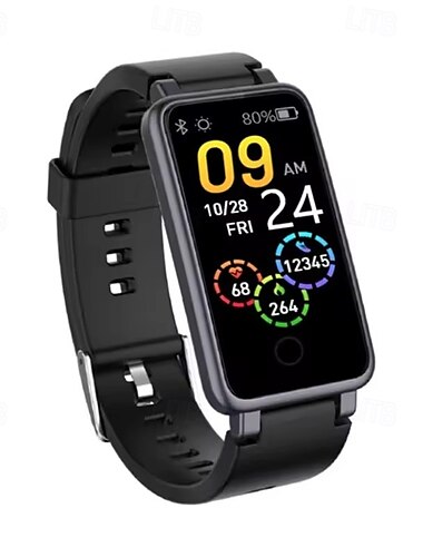  C2plus Smartwatch 0.96 Zoll Smart Band Fitness-Armband Bluetooth Schrittzähler Anruferinnerung Fitness-Tracker Kompatibel mit Smartphone Damen Herren Langer Standby Wasserdicht Nachrichtenerinnerung