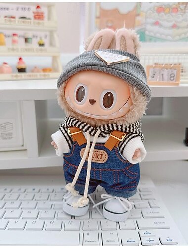  17 cm vinyl dockkläder tillbehör för 6,7 tum handgjorda virkade kläder för vinylfigur modekläder unik stil (endast outfit)
