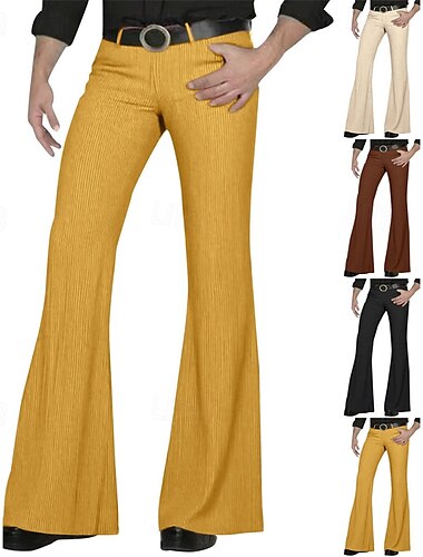  Voor heren Pakken Corduroybroek Uitlopende broek Broek Chinese Knop Zak Effen Comfort Formeel Feest Werk Modieus Klassieke Stijl Zwart Wit Micro-elastisch