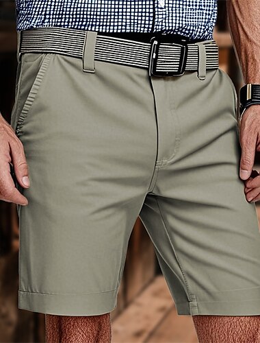  Ανδρικά Σορτς Burmuda Σορτς εργασίας Pantaloni Scurți de Drumeție Τσέπη Ελαστική μέση Σκέτο Άνεση Αναπνέει Μήκος γόνατος ΕΞΩΤΕΡΙΚΟΥ ΧΩΡΟΥ Επιχείρηση Μοντέρνα Καθημερινό Μαύρο Κρασί