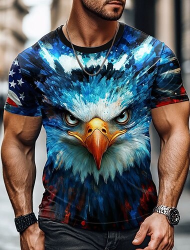  4 luglio 2026 250° Giorno della Memoria Maglietta a maniche corte patriottica Patriot con grafica Bandiera degli Stati Uniti Sport in strada