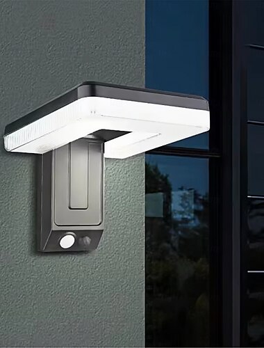  Solar-Wandleuchte mit 120° faltbarem Kopf, Infrarot-Fernsensor, 3 Beleuchtungsmodi, wasserdicht nach IP65, effizientes Solarpanel, 1 Stück