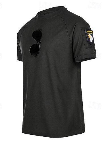  男性用 ハイキングトップ ハイキングTシャツ 半袖 クルーネック トップス アウトドア 速乾性 ライトウェイト 高通気性 ポリエステル ブラック グリーン カーキ色 テニス ゴルフ ランニング