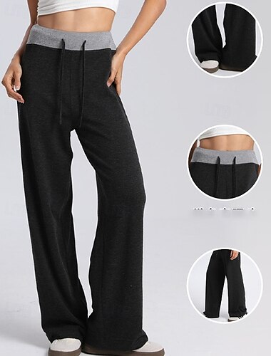  Damen Jogginghose Trainingshosen Gerade geschnittene Hose Spitze Tasche Unterteile Outdoor Sport & Outdoor Trainieren Winddicht Feuchtigkeitsableitend Pilates Laufen Yoga Normale Passform