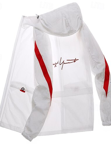  Hombre Chaqueta para correr Chaqueta para exteriores Full Zip Manga Larga Abrigos Deportivo Protección Solar Transpirable Secado rápido Ligero Tenis Golf Corriendo Ropa de deporte Ropa de Deporte