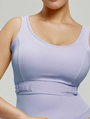  Damen Yoga-BH Panzer Pilates-BH Unterwäsche Hohe Stützen Atmungsaktiv schweißabsorbierend Bürgellos Mit Pads Einfarbig Sport Sportkleidung Schwarz Gelb Fitnessstudio Pilates Zumba