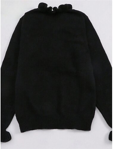  Damen Pullover Lässig Weich Einfarbig Gerippt V Ausschnitt Knöpfe Gestrickt Langarm Normale Oberteile Stricken Outdoor Täglich Wochenende Schwarz Weiß Sommer Frühling