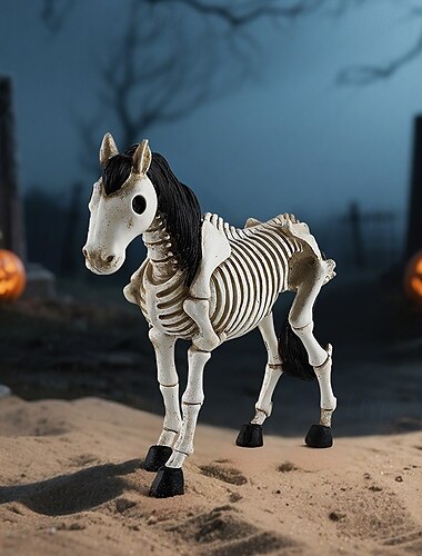  新しいハロウィーンのスケルトンスケルトン馬のオーナメントクリエイティブデスクトップゴーストフェスティバルの雰囲気の装飾樹脂装飾ギフト