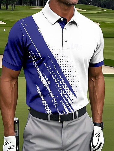  Homme Cercle Polo Manche Courte Polos Chemises à Col Vêtements de sport Occasionnel Athleisure Boutons Été Rouge Bleu Vert