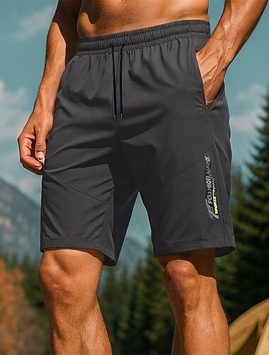  Herren Laufshorts Sportshorts Außen Normale Passform Wasserdicht Winddicht Schnelltrocknend Leicht Shorts Elastischer Bund Schwarz Dunkelgrau Angeln Golfspiel Laufen S M L XL XXL