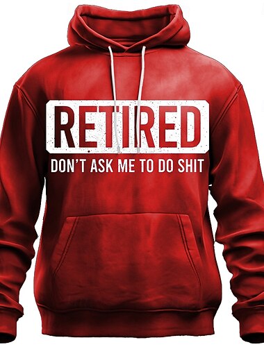  Herren Lustiger Slang Kapuzenshirts Pullover Kapuzensweatshirt Sweatshirt mit Kapuze Rundhalsausschnitt Mode 3D-Druck Ferien Streetwear Schwarz Rote Kordelzug 3D Herbst Winter Designer