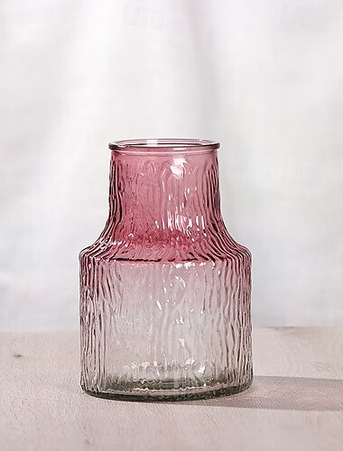  nordische Glasvase für Wohndekoration, klare hydroponische Blumenvase für den Tisch, minimalistische Wohnzimmerdekoration für frische oder getrocknete Blumen