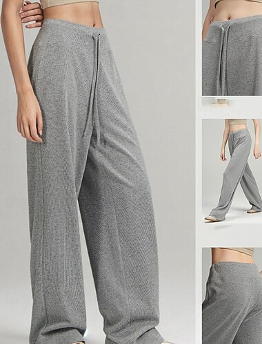  Damen Jogginghose Trainingshosen Gerade geschnittene Hose Spitze Tasche Unterteile Outdoor Sport & Outdoor Trainieren Winddicht Feuchtigkeitsableitend Pilates Laufen Yoga Normale Passform