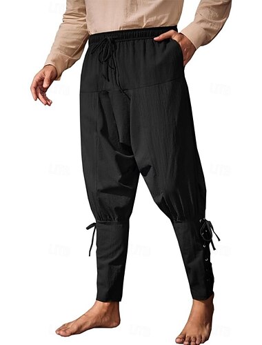  Punk & Gothic Mittelalterlich Steampunk Hose Motorradhose mit geradem Bein Herren Alltagstauglich Erwachsene Hose