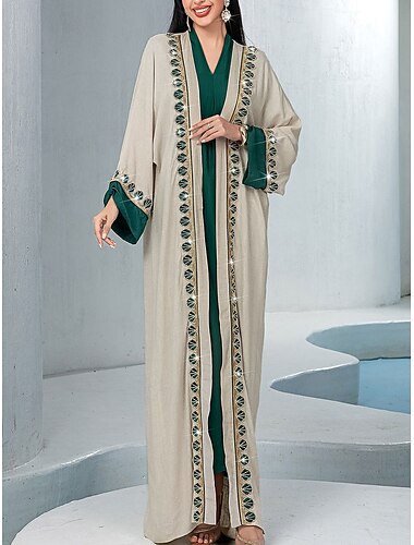  Kleid-Sets Brautmutterkleid Elegant V Ausschnitt Knöchellänge Polyester Langarm mit Spitze 2025