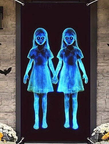  Halloween Σκελετός 森林 Φαντασία Σαλόνι Διακοσμήσεις τοίχου πόρτα φόντο