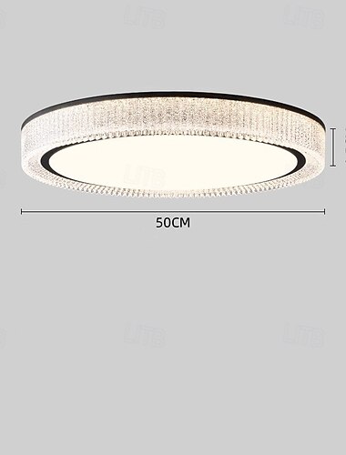  調光可能なLEDシーリングランプ、40/50cm調整可能 &フラッシュマウントデザインの天井照明