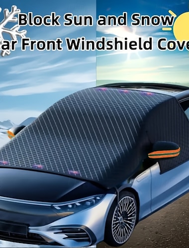  Parasol de verano para coche y cubierta refrescante, universal, antipolvo, antinieve, aislamiento térmico, capó.