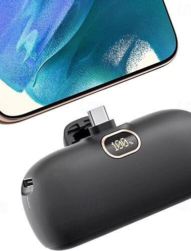  небольшое портативное зарядное устройство для iPhone со встроенным кабелем Lightning 3000/5000 мАч, быстрая зарядка для телефона