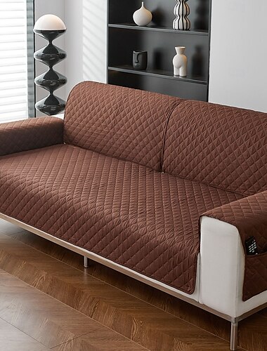  1 Stück rutschfester Sofabezug - klassischer gesteppter Polyesterstoff, für 1-4-Sitzer-Sofas, perfekt für Wohnzimmer, Büro, Schlafzimmer oder den Außenbereich (Armlehnen &Rückenlehne nicht im
