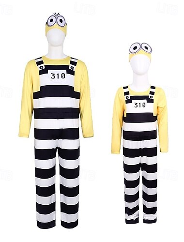  Gule vernebriller Kjoler Kostume Bodysuits Eventyrfilm Tegneserie for Unisex Barne Voksne Halloween Karneval Ytelse Pedagogisk utkledning Kle deg ut på skolearrangementet