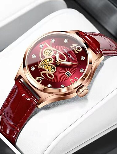  Reloj de mujer con malla de acero inoxidable en oro rosa y movimiento de cuarzo japonés, sencillo, resistente al agua y luminoso.
