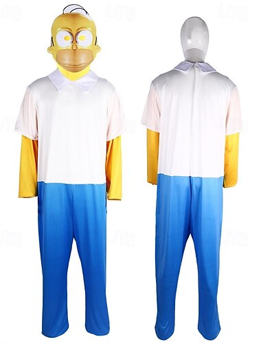  Lustige gelbe Cartoon-Familie Marge Homer Bart Outfits Kostüm Gruppenkostüm Cartoon Film Cosplay for Unisex Kinder Erwachsene Halloween Karneval Welttag des Buches Leistung Pädagogisches Ankleiden
