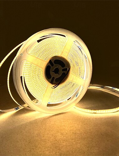  Tira de luces LED COB de 10 m, 320 LED/m, 5 m, cinta flexible de alta densidad, 3000-6500 K, RA90, 24 V CC