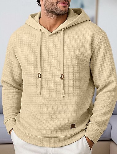  Herren Kapuzensweatshirt Schwarz Weiß Rote Marineblau Grün Mit Kapuze Einfach Sport & Outdoor Täglich Sport Designer Basic Lässig Frühling & Herbst Bekleidung Kapuzenpullover Sweatshirts