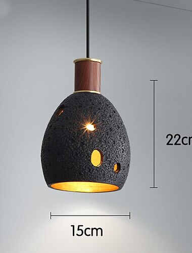  Kroonluchter van messinghout, zwart/grijs/wit, honingraatvormige stenen body, hanglamp met holle vorm, plafondlamp voor keuken, eiland, eetkamer, slaapkamer, hal, bar, woonkamer