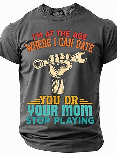  Herren Alter Mann Alte Leute T Shirt Kurzarm T-Shirt 3D-Druck Rundhalsausschnitt Hemd Mode Täglich Basic Straße Lässig Täglich Schwarz Blau Grün Sommer Frühling Ganzjahres Bekleidung S M L XL XXL XXXL