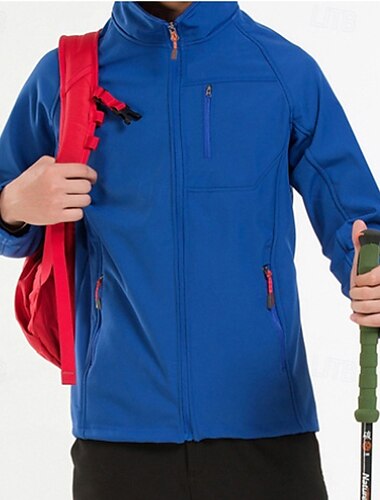  Herren Wanderjacke Wanderfleecejacke Winter Draussen Thermik Dicht Winter Fleecejacke Schwarz Rot Dunkelmarine Königsblau Grau