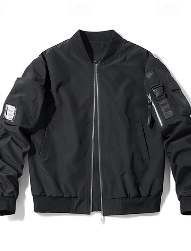  Herren Windjacke Wanderjacke Regenmantel Außen Wasserdicht Winddicht Wanderoutfits Wanderbekleidung Frühling Herbst Oberteil Camping / Wandern / Höhlenforschung Laufen Schwarz