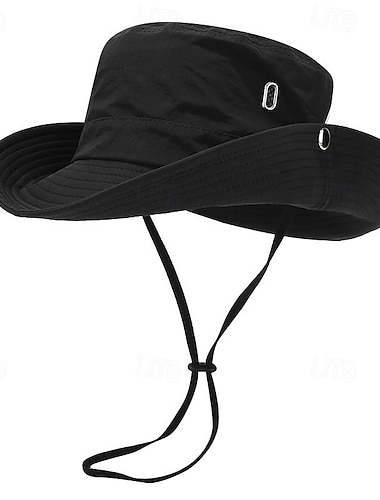  Chapéu de Sol Chapéu Balde Chapéu boonie Filtro Solar Proteção UV Verão Primavera Com Cordão Aba larga Unisexo Pesca Atividade