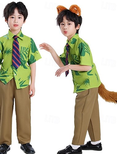  Ζωοτοπία Αλεπού Νικ Ουάιλντ Φορέματα Σύνολα Στολές Ταινία περιπέτειας Καθημερινό Στολές Ηρώων Ταινιών for Ανδρικά Αγορίστικα Παιδικά Ενηλίκων Απόκριες Παγκόσμια Ημέρα Βιβλίου